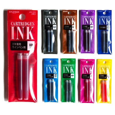 Platinum Tintenpatronen | 2 Stück | z.B. für Platinum Preppy | Farbe wählbar