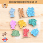 Sonic The Hedgehog Cookie Cutters & Embossers. Use For Dough, Icing or Clay
