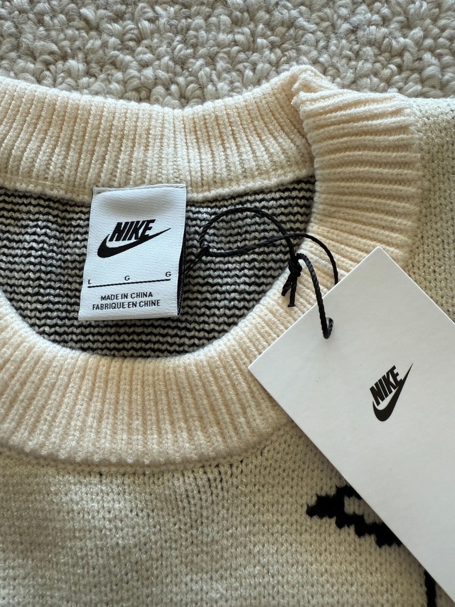 Stussy X Nike Icon Knit Sweater 'Natural' Size L | 100