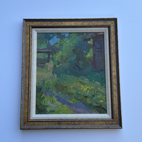 PATRICIA LEGRANDE PAINTING WIFE OF SERGEI BONGART IMPRESSIONIST LANDSCAPE LISTED - Picture 3 of 10