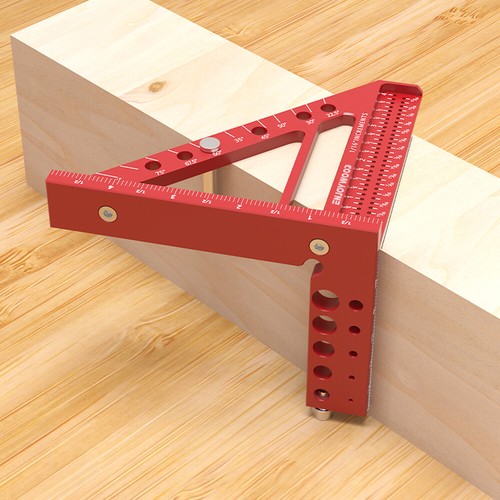 Imperial 3D Multi-Angle Measuring Ruler Aluminum Woodworking Square Protractor - Picture 2 of 6