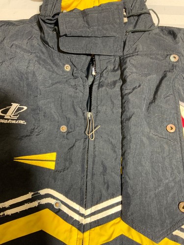 Giacca puffer atletica vintage Pittsburgh Steelers logo XL con cappuccio zip intera anni 90 - Foto 9 di 9