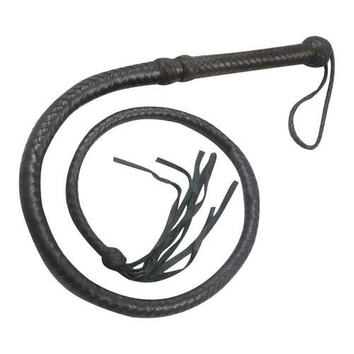 Bullwhip 3 Feet Long 12 Plait Genuine Leather Bull Whip Heavy Duty Bullwhip - Picture 5 of 5