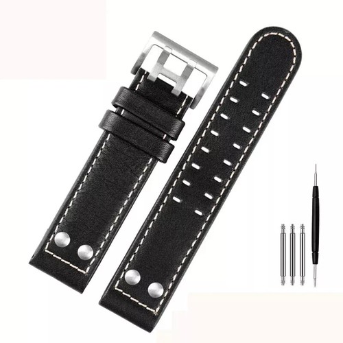Echt Leder Uhrenarmband für Hamilton Khaki H77616533 22mm Militär Armband - Bild 33 von 36