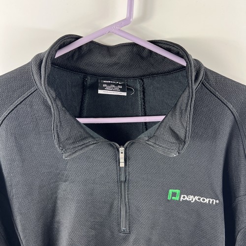 Chaqueta de Golf Nike Malla Ligera Para Hombres 2XL Pullover Negro Logo Paycom - Imagen 5 de 13