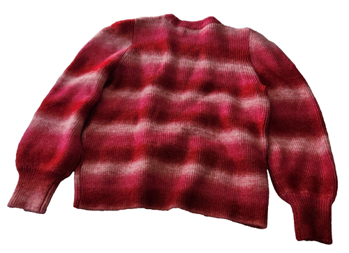 Ella Rafaella Women's Large Petite Long Sleeve Sweater Ruby Red Pink - Picture 2 of 8