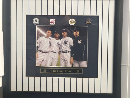 New York Yankees Core 4 Pinstriped Framed Photo w/4 World Series Collector Pins - Picture 5 of 11