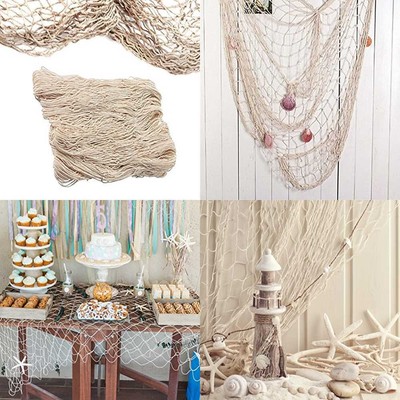 Natural Fish Net Party Decorations For Pirate Hawaiian Nautical