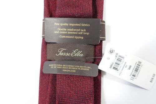 CORBATA CUELLO DE MEZCLA DE SEDA DE 3 PULGADAS DE ANCHO TASSO ELBA HERRINGBONE BARLETTA PARA HOMBRE - Imagen 3 de 5