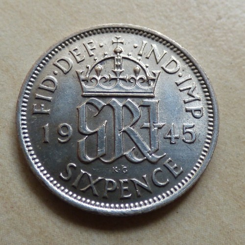 George VI Sixpence 6D Silber/ Cupro-Nickel Münzen Wählen Sie Ihr Datum 1937-1952 - Bild 126 von 273