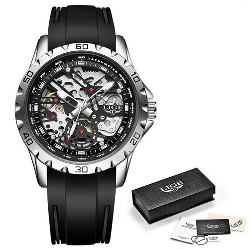Orologio da polso al quarzo sportivo silicone rotondo moderno multicolore uomo regalo impermeabile - Foto 24 di 28