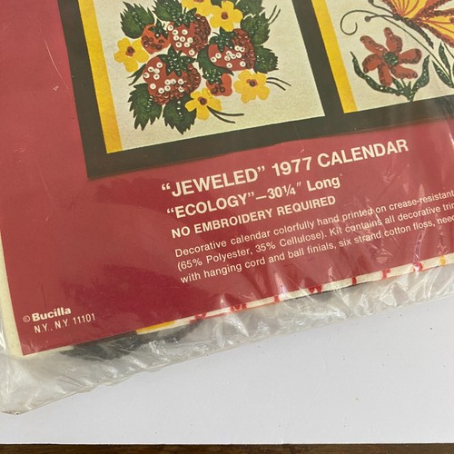 Bucilla Creative Needlecraft 1977 Kalender Kit #2304 Jeweled Ecology - Bild 2 von 3