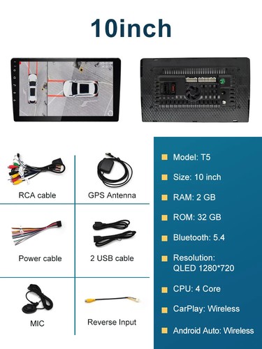 1DIN Android13 360 Panorama Autoradio 7/9/10 Zoll Universal Host Player Topway - Bild 31 von 50