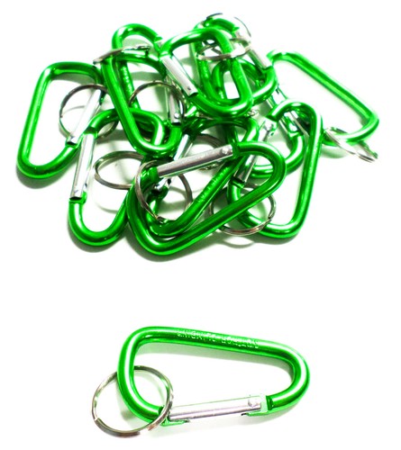 Schlüsselanhänger Aluminium 56x5 mm Karabinerhaken 12 Varianten mit Ring (G62) - Bild 3 von 4