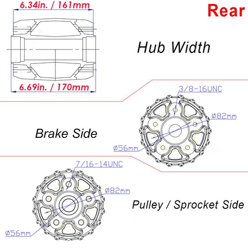 17x6 Fat Spoke Rear Wheel Rim for Harley Softail Fatboy FLSTF FXSTB Dyna FXDF - Picture 2 of 9