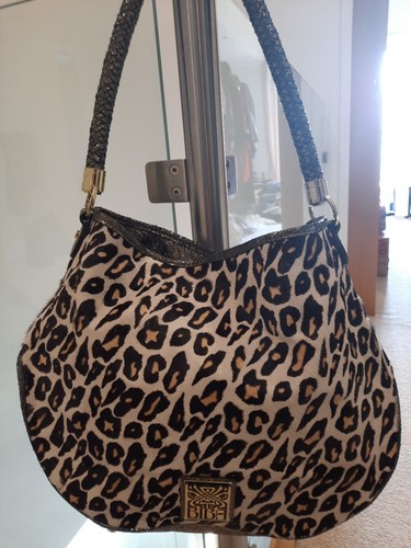 BIBA Rare Animal  Pony Hair & Metallic HONOR Leather Hobo Bag❤❤❤❤ RRP £329 - Afbeelding 8 van 19