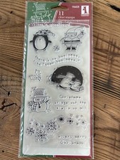 Christmas Characters Clear Acrylic Stamp Set by Inkadinkado 98408 NEW!