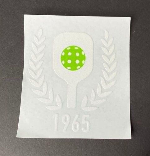 Lote de (x10) calcomanías de hierro en camisa Pickleball "1965" - Imagen 2 de 3