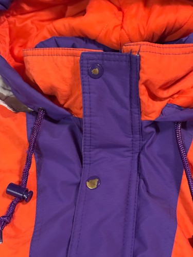 Clemson Tigers Starter Vintage Full Zip Heavy Puffer Hoodie Jacke Mantel Pullover - M - Bild 11 von 18
