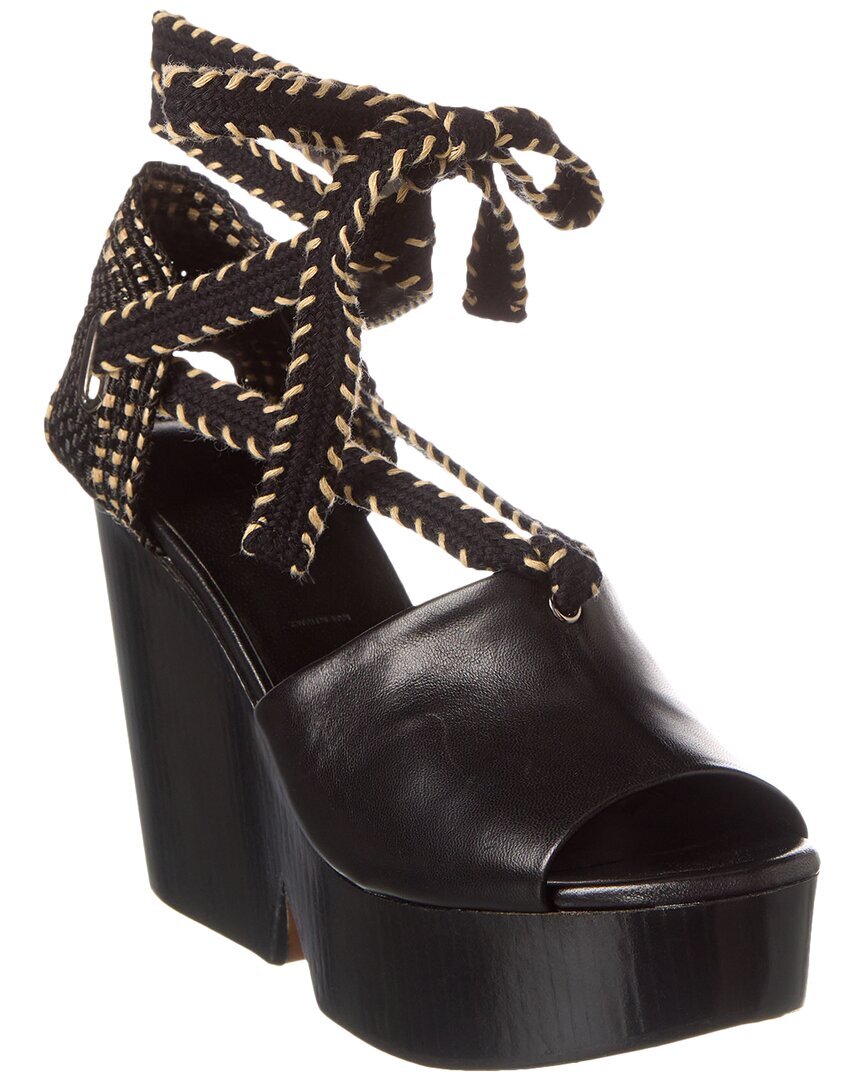 Кожаные сандалии на платформе Clergerie Doty Женские черные 37