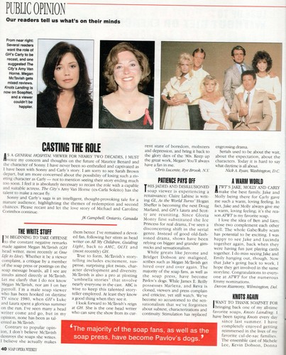 SOAP OPERA WEEKLY April 17 2001 Young & the Restless Sarah Brown Travis Schuldt - Picture 3 of 3