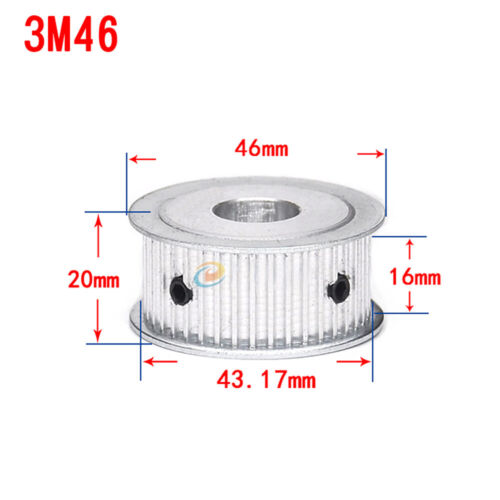 Polea de correa de distribución HTD-3M 12T-120T tipo AF 4-15 mm, para transmisión por correa de 15 mm de ancho - Imagen 13 de 35