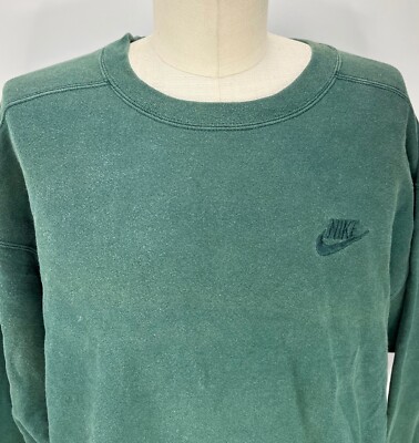 VINTAGE 1990'S NIKE CREWNECK SWEATSHIRT GREEN MENS SIZE XL