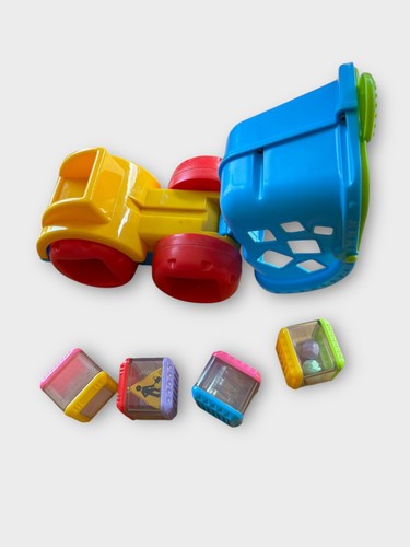 Fisher Price Rollin' Rumblin' Dump Truck Peek A Boo Blocks 2003 No Sounds - Picture 2 of 5