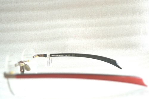NEW AUTHENTIC MORGENTHAL FREDERICS BLACKHAWK2 CPR/RED-GRY EYEGLASSES - Picture 3 of 6