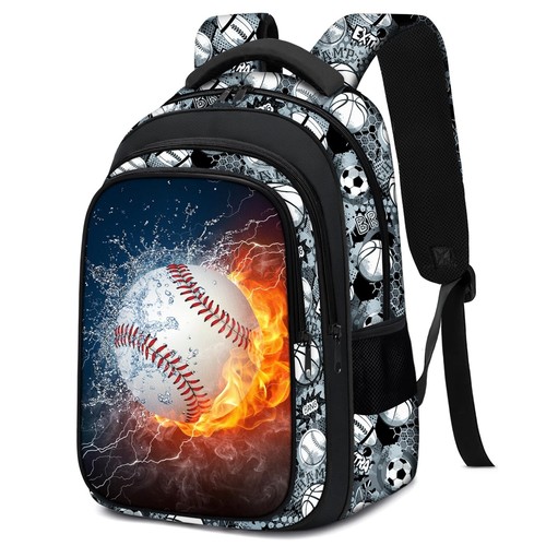 School Backpack for Boys - Baseball Boys Backpack for Kids Children Teens Ele...