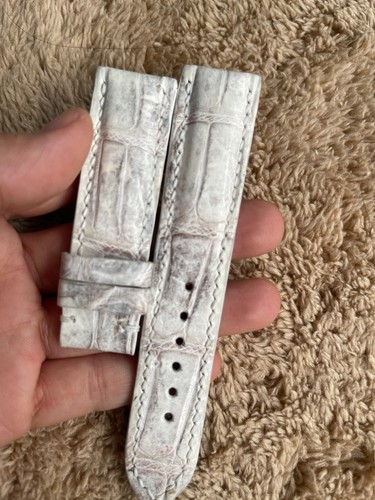 Echt Leder Haut Uhrenarmband Armband weiß Größe 22 mm/20 mm - Bild 12 von 14
