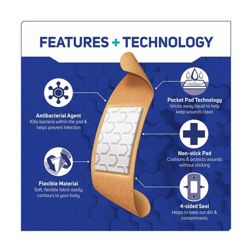 Care Science Fabric Adhesive Bandages, 200 ct Bulk Assorted Sizes | Flexible ... - Imagen 3 de 9