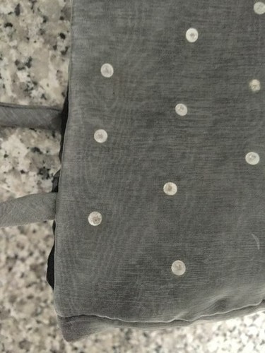 "Esprit" Tasche aus Stoff mit Pailletten, Stoffhenkel grau - Bild 4 von 5