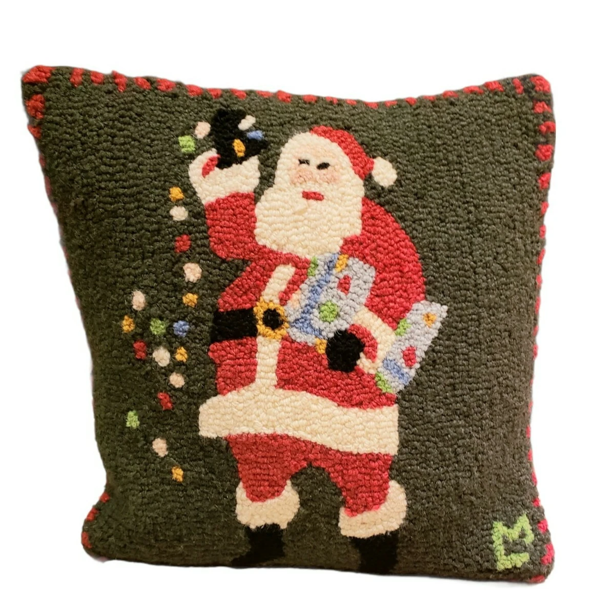 Hooked wool pillows laura clearance megroz