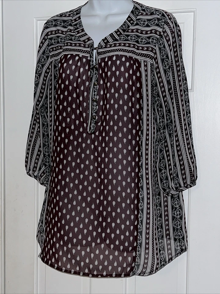 Женский топ Canyon River Blues размер Large пейсли прозрачный - Изображение 2 из 4