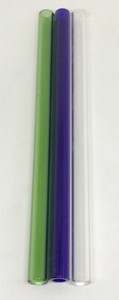 3-Piece-of-8-034-Glass-Pyrex-Blowing-Tubes-12-mm-OD-2mm-Thick-Wall-Tubing-Colored