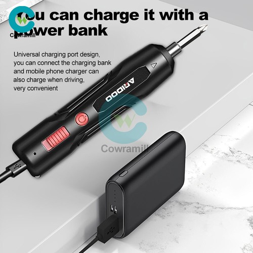 US Mini Rechargeable Cordless Electric Screwdriver Drill USB Charging Power Tool - Picture 35 of 41