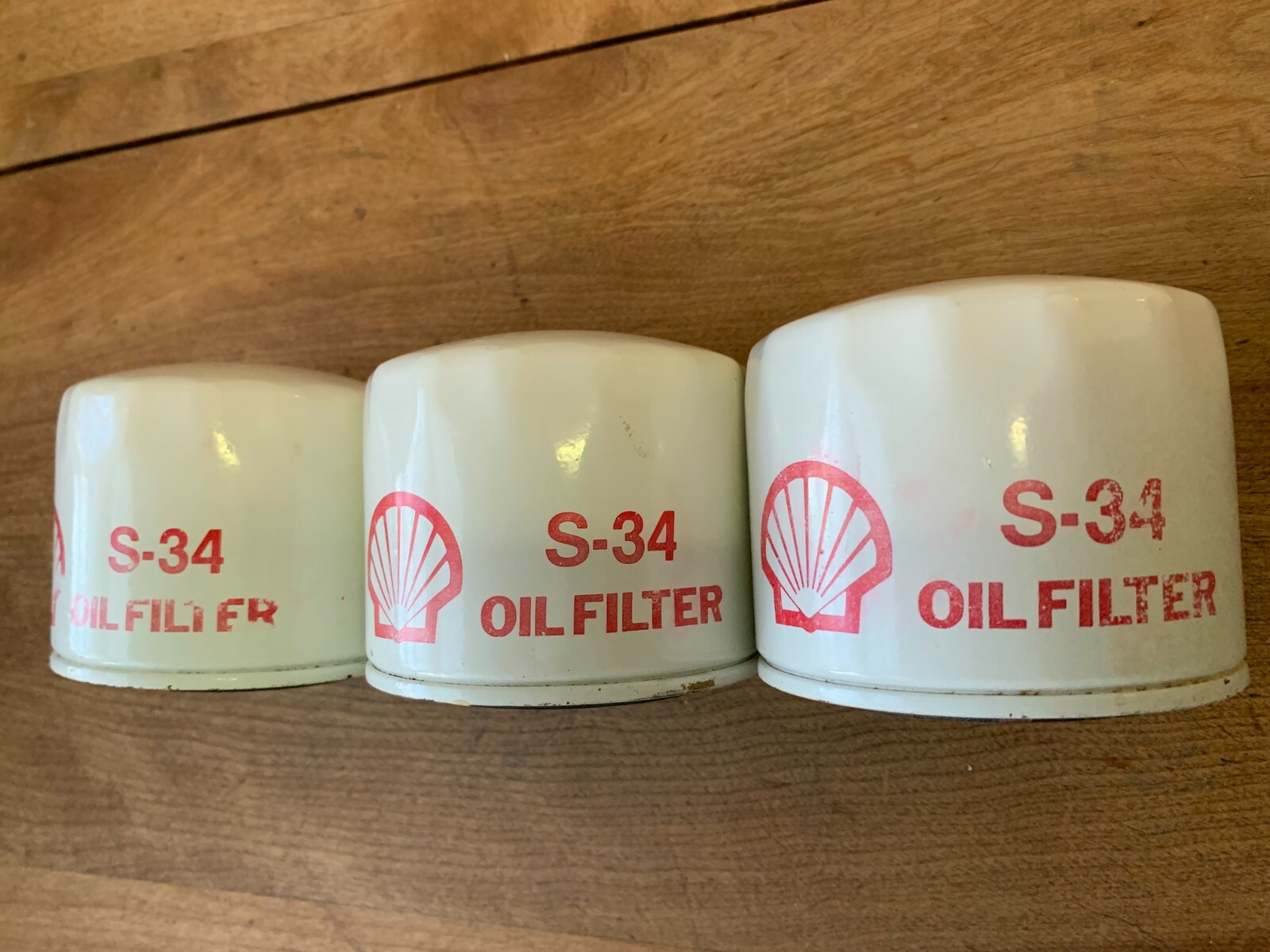 Three (3) Shell S34 Oil Filters (PH2856 Equivalent) - New Old Stock