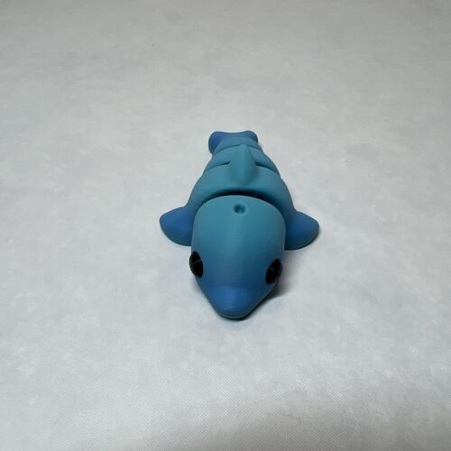 ZOU3D Flexi Articulado Bebé Delfín Azul Gradiente Juguete Inquieto Lindo Cutie Estilo B - Imagen 3 de 7