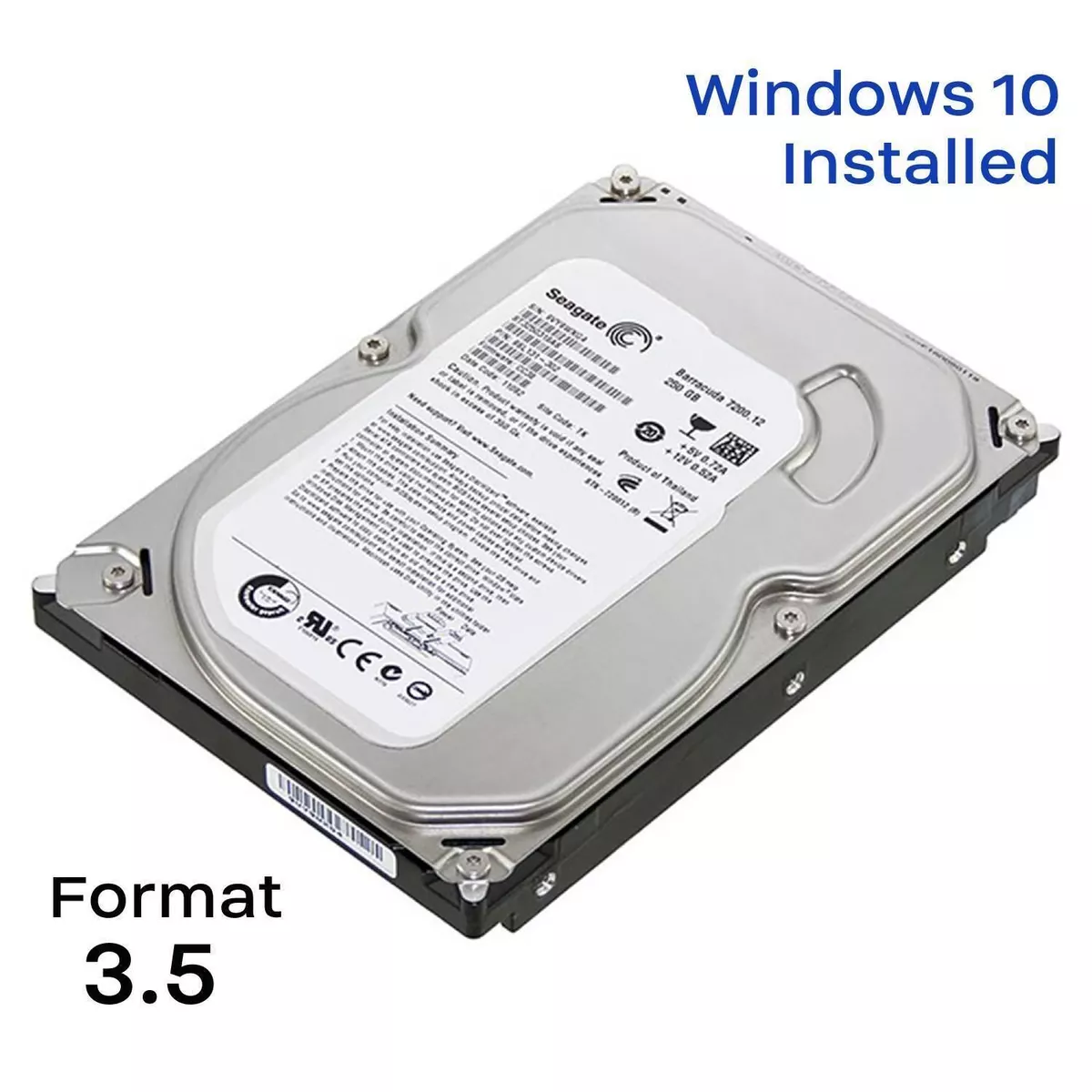 Internal HDD SATA 3.5 160GB-1TB Hard Drive with Legacy Windows 10 Pro  Installed