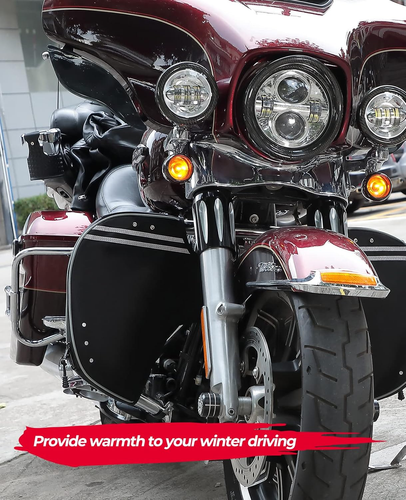 Soft Lowers Chaps Highway Crash Bar Covers Motorcycle Leg Warmers Compatible wit - Picture 7 of 8