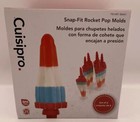 ICE POP MOLD Cuisipro Set of 6 Snap-Fit Rocket Pop Molds