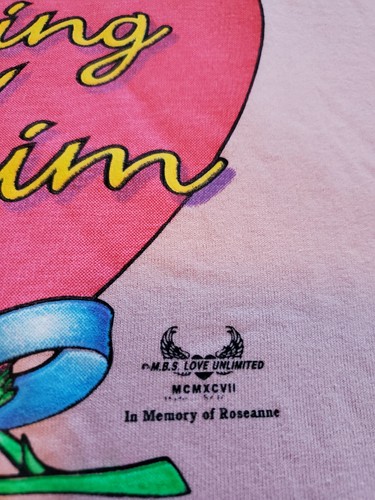 Love Unlimited Made For Loving Him Roseanne Pink Short Sleeve T-Shirt Adult L - Picture 3 of 9