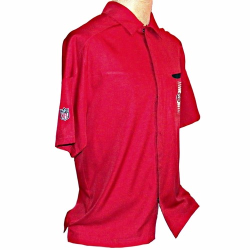 Onfield Reebok NFL San Francisco SF 49ers Snap Front Polyester Camp Shirt Medium - Picture 4 of 9