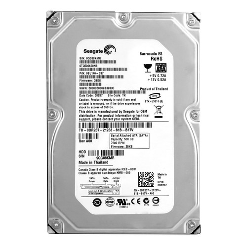 Hard Drive Dell 0DR237 ST3500630NS 500GB 7.2K 16MB SATA II 3.5'' - Picture 3 of 3