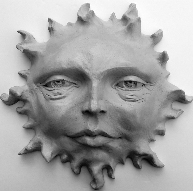 Sun Face Sculpture 11" Original Sun Sculpture Collectible Art Signed by Artist Sun Face Sculpture 11" Original Sun Sculpture Collectible Art Signed by Artist