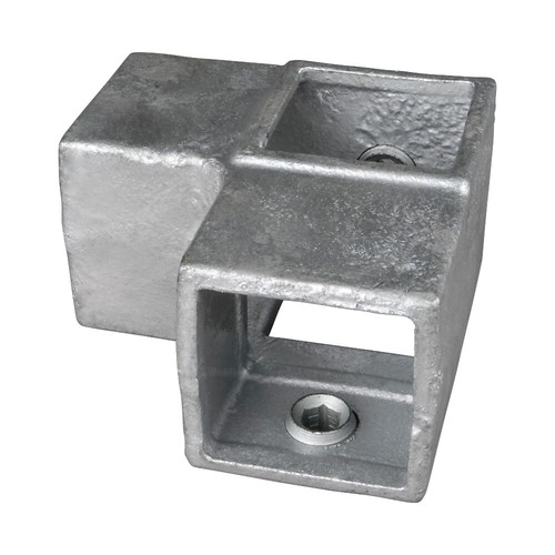 Industrial Handrail Galvanised Mild Steel Square Key Clamp Fittings Box Section - Picture 23 of 121
