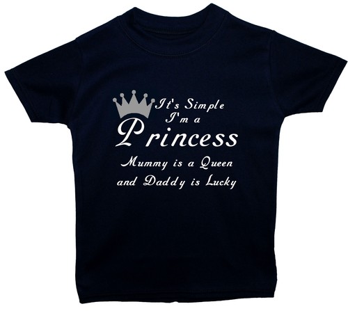 It's Simple I'm a Princess Mummy.. Baby Kinder T-Shirt Top Neugeborene bis 6 Jahre Geschenk - Bild 4 von 10