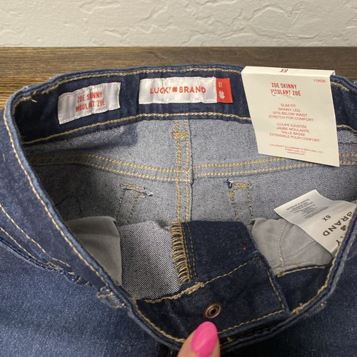 Lucky Brand Girl's Zoe Skinny Jeans In Indigo 6X NWT - Picture 3 of 5
