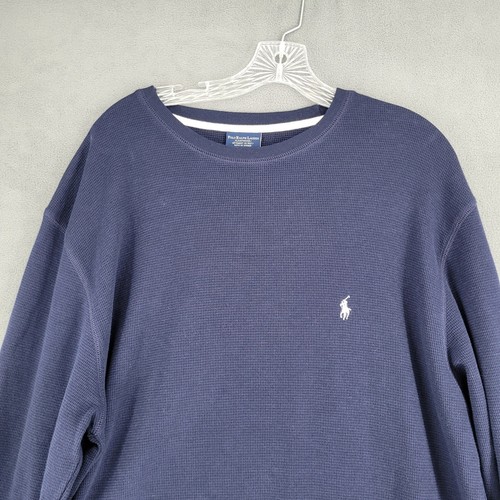Polo Ralph Lauren Mens Shirt Size XL Blue Sleepwear Long Sleeve Cotton - Picture 2 of 7